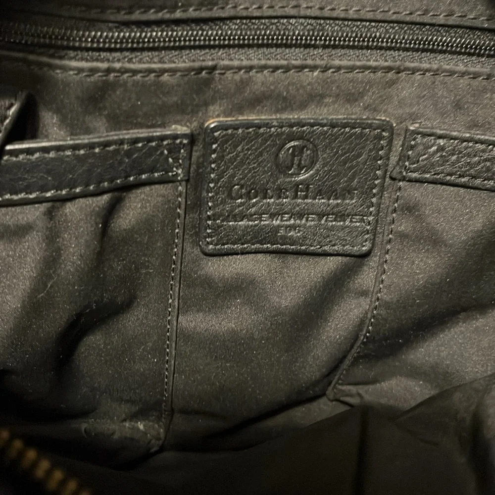 Cole Haan leather / velvet bag